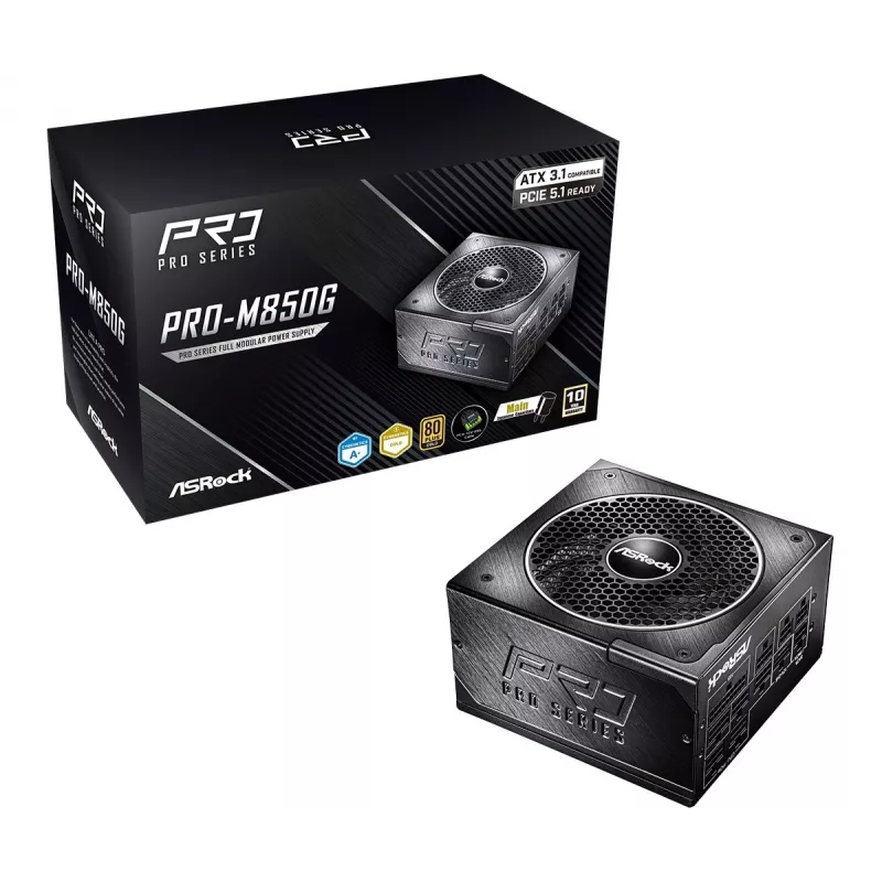ASRock PRO-M850G 850W 80 PLUS Gold Πλήρως Modular ATX 3.0 Τροφοδοτικό
