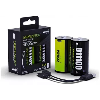 Verico LoopEnergy Mono D 1,5V 11000mWh 7400mAh Συσκευασία 2 τεμ. - Mono (D) - 7400 mAh