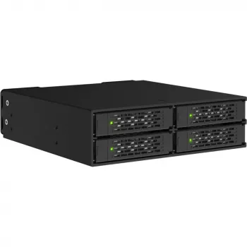 ICY DOCK ToughArmor MB699V5P-B V3 4-Bay 2,5 ίντσες NVMe U.2/U.3 SSD PCIe 5.0 Θήκη Mobile Rack για υποδοχή 5,25 ιντσών (με σύνδεση MCIO)
