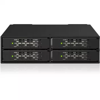 ICY DOCK ToughArmor MB699V5P-B V3 4-Bay 2,5 ίντσες NVMe U.2/U.3 SSD PCIe 5.0 Θήκη Mobile Rack για υποδοχή 5,25 ιντσών (με σύνδεση MCIO)