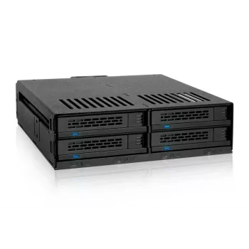 ICY DOCK ExpressCage MB324SP-1B - 4x 2,5 ίντσες SATA/SAS Hot-Swap Mobile Rack για 1x θήκη 5,25 ιντσών - Υποδοχές χωρίς βίδες - Μαύρο
