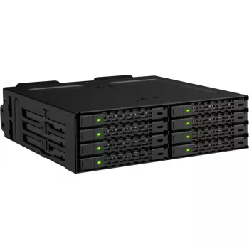 ICY DOCK ToughArmor MB998V4P-B 8-Bay U.2/U.3 NVMe SSD PCIe 4.0 Θήκη Mobile Rack για θήκη 5.25 ιντσών (4 x SlimSAS 8i SFF-8654)