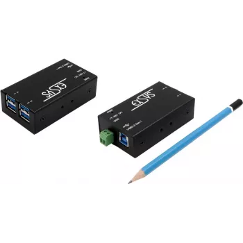 EXSYS EX-1181HMS 4-Port USB 3.2 Gen 1 Hub με προστασία υπέρτασης ESD 15kV, τοποθέτηση σε ράγα DIN/τοίχο