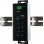 EXSYS EX-1185HMVS-WT Βιομηχανικό USB 3.2 Gen 1 Hub, 4-Port, τοποθέτηση σε ράγα DIN