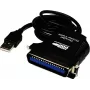 Exsys EX-1300-2 Καλώδιο Adapter USB σε Παράλληλο - 1m - Μαύρο
