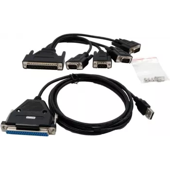 Exsys USB 2.0 σε Serial 4S RS-232 με καλώδιο βυσμάτων Octopus - Ψηφιακό/Δεδομένα