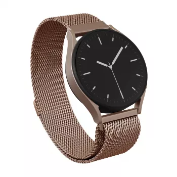 BURGA Metal Mesh Band Universal Λουράκι Ρολογιού 22 mm Rose Gold