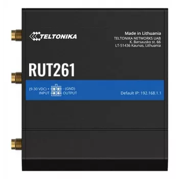 Teltonika Βιομηχανικός Router RUT261 - 4G LTE Cat 6, Wi-Fi 4, Dual SIM, Τροφοδοτικό EU