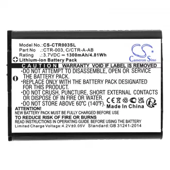 Cameron Sino μπαταρία CTR-003 για Nintendo 3DS, 2DS XL, Switch Pro Controller