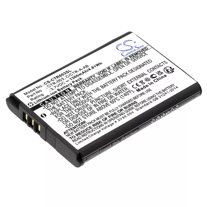 Cameron Sino μπαταρία CTR-003 για Nintendo 3DS, 2DS XL, Switch Pro Controller