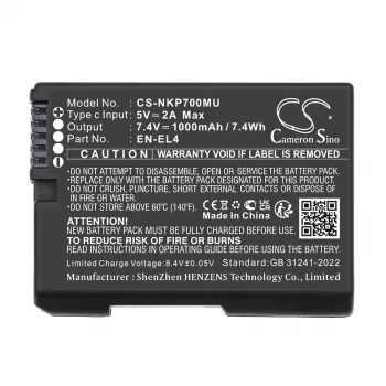 CAMERON SINO μπαταρία Type EN-EL4 A E για Nikon D2H D2Hs D2X D2Xs D3 D3S D3X F6 με σύνδεση USB-C / CS-NKP700MU