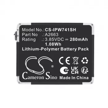 CAMERON SINO ανταλλακτική μπαταρία Type A2663 για Apple Watch Series 7 41mm A2473/A2475/A2476 (Cs-ipw741sh)