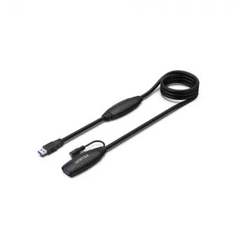 UNITEK USB 3.1 ενεργό καλώδιο επέκτασης 15m, ενισχυτής σήματος, μαύρο