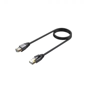 UNITEK Cat.8 S/FTP Ethernet Patch καλώδιο 10m RJ45 40Gbps 2000MHz επιχρυσωμένο μαύρο