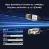 UNITEK Cat.8 S/FTP Ethernet Patch καλώδιο RJ45 15m μαύρο