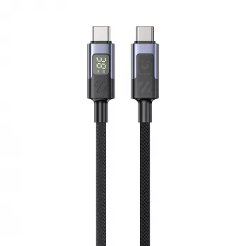 UNITEK USB-C PD 60W 480Mbps καλώδιο με οθόνη 2m πλεκτό μαύρο