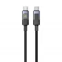 UNITEK USB-C PD 60W 480Mbps καλώδιο με οθόνη 2m πλεκτό μαύρο