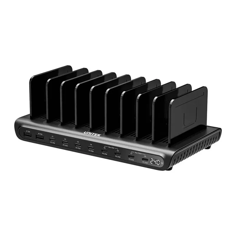 UNITEK 10-Port USB-C & USB-A 240W σταθμός φόρτισης