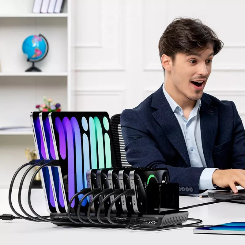 UNITEK 10-Port USB-C & USB-A 240W σταθμός φόρτισης