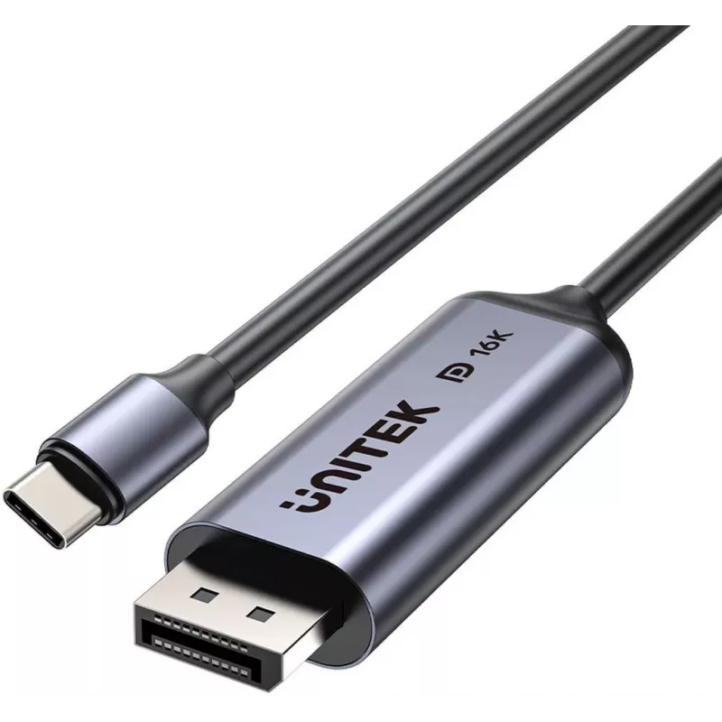 UNITEK Αμφίδρομο καλώδιο USB-C σε DisplayPort 16K 80Gbps HDR 1,8m