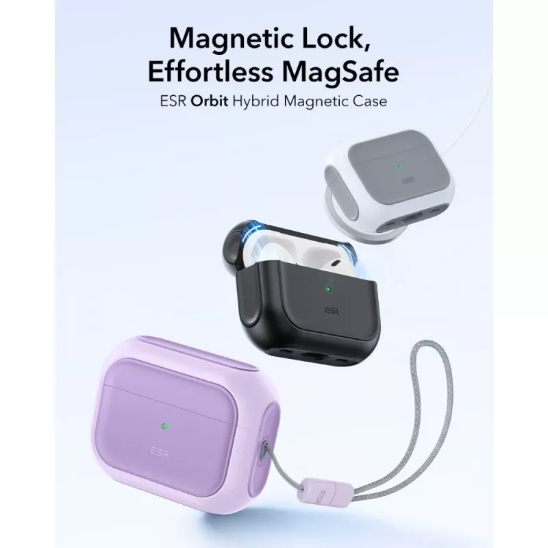 ESR Orbit HaloLock MagSafe θήκη για Apple AirPods Pro 3, Λεβάντα