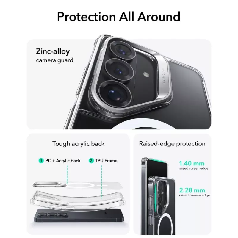 ESR Classic Hybrid Kickstand Magsafe Galaxy S26 Διάφανη
