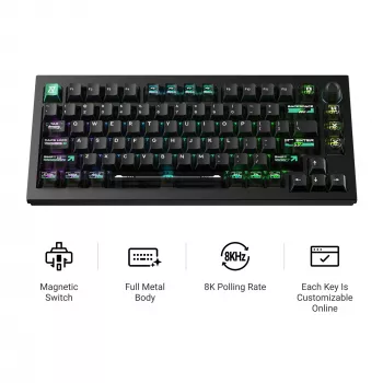 Keychron L5W-W1 Lemokey Magnetic Cyber 75% Hall Effect Gaming Πληκτρολόγιο
