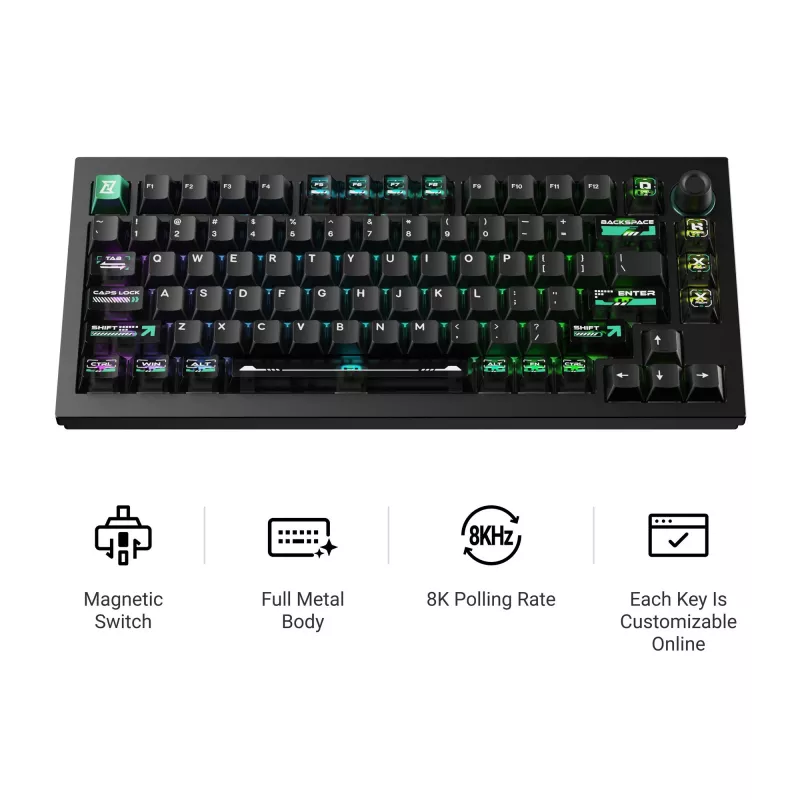 Keychron L5W-W1 Lemokey Magnetic Cyber 75% Hall Effect Gaming Πληκτρολόγιο