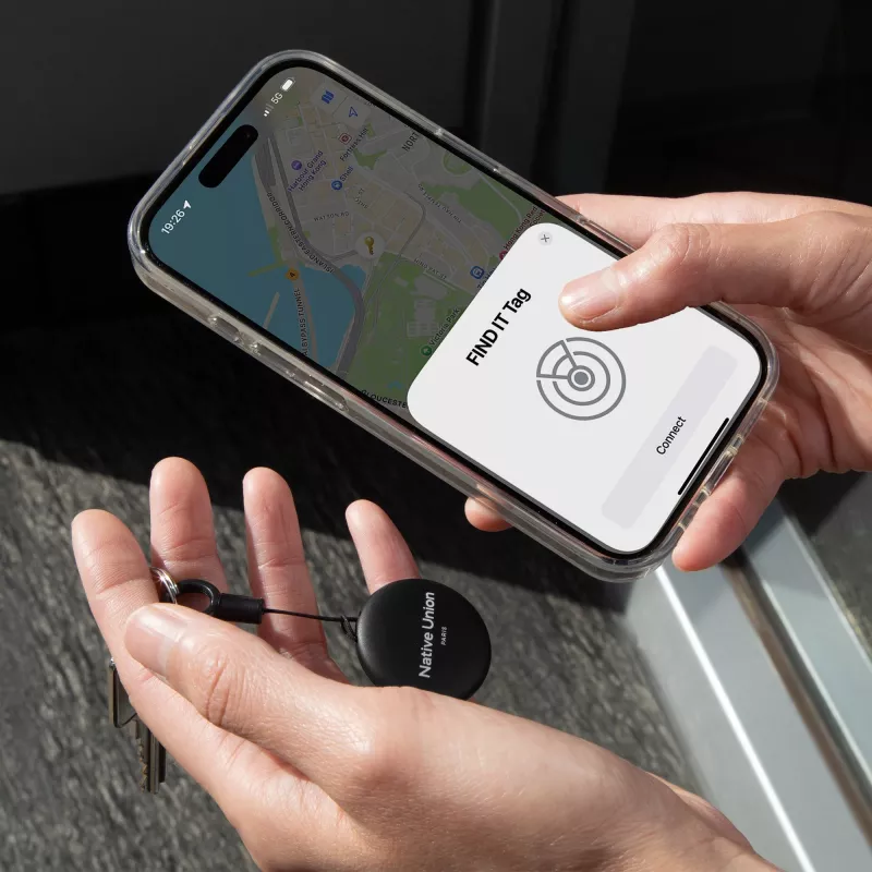 Native Union Findit Tag - tracker συμβατός με Apple Find My & αξεσουάρ AirTag (μαύρο)