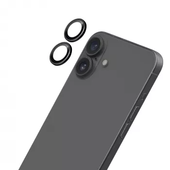 LAUT Ring Προστατευτικό φακού κάμερας για Apple iPhone 16 / 16 Plus - Μαύρο