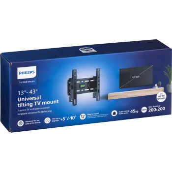 Philips Universal Tilting TV Wall Mount 13-43 ιντσών, 45 kg, μαύρο