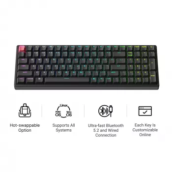 Keychron K4X-J1 96% Red Switch RGB Hot-Swap Μηχανικό Πληκτρολόγιο