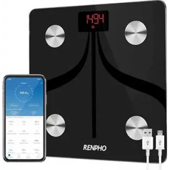 Renpho Έξυπνη Ζυγαριά Μπάνιου με App - Μαύρο (ES-30M-US)
