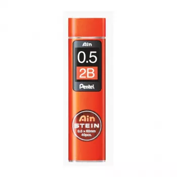 Pentel C275-2BO Super Hi-Polymer Μίνες Ανταλλακτικό 0,5 mm 2B Πορτοκαλί 40 Μίνες Κουτί