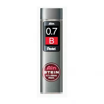 Pentel Super Hi-Polymer Lead Refill C277-BO - 0,7 mm HB - 40 Μίνες - Μαύρο - Tube