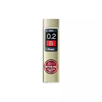 Pentel Ain Stein Μηχανικό Μολύβι Μίνα 0,2 mm Σκληρότητα B 20 Μίνες Μαύρο