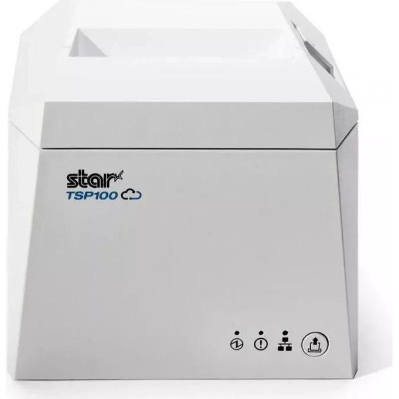 STAR MICRONICS TSP143IV UEWB θερμικός εκτυπωτής αποδείξεων, 203 dpi, 250 mm/s, USB-A, USB-C, Bluetooth, Ethernet, Wi-Fi, CloudPRNT, αυτόματος κόπτης, λευκό, εσωτερικό τροφοδοτικό