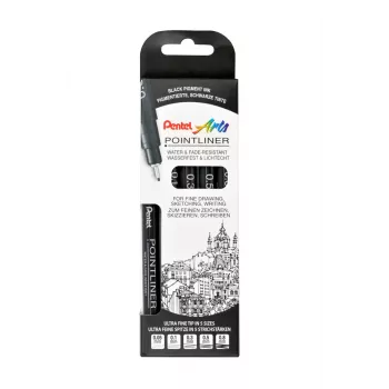Pentel Pointliner Σετ Fineliner, Μαύρο