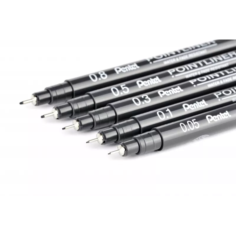Pentel Pointliner Σετ Fineliner, Μαύρο