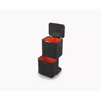 Joseph Joseph Totem Max 60L μαύρος κάδος απορριμμάτων και ανακύκλωσης