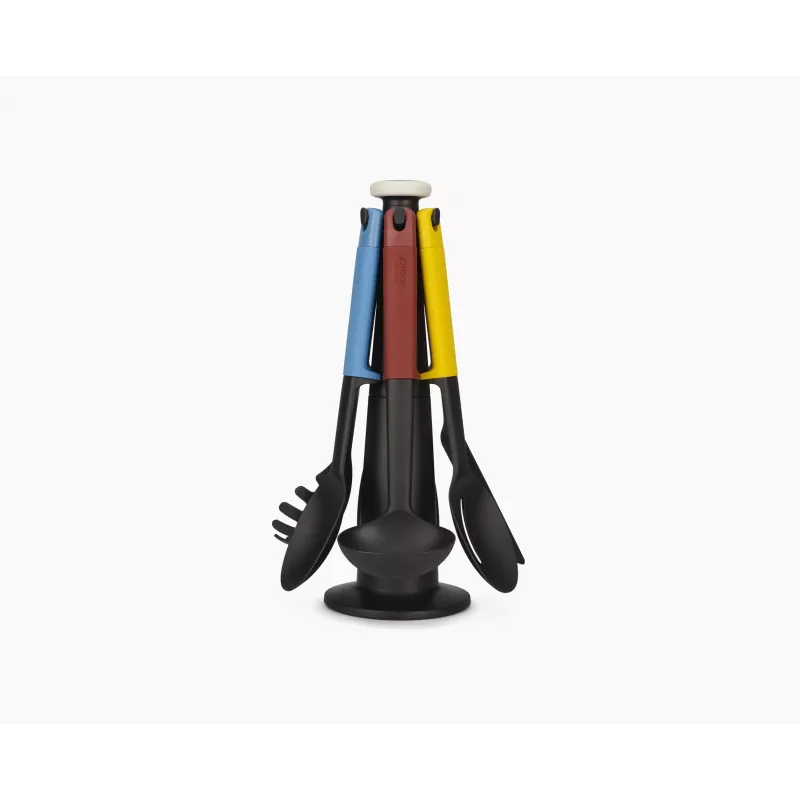 Joseph Joseph Elevate 6 τεμ. πολύχρωμο σετ εργαλείων κουζίνας με περιστρεφόμενη βάση αποθήκευσης