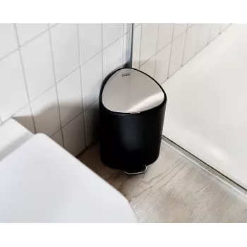 Joseph Joseph EasyStore 5L Matt Black Κάδος Απορριμμάτων με Πεντάλ