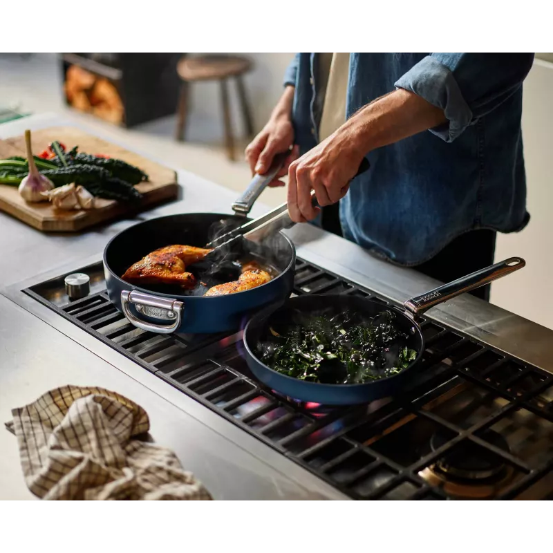 Joseph Joseph Space Fold Handle Ceramic Non-Stick τηγάνι 28 cm Blue