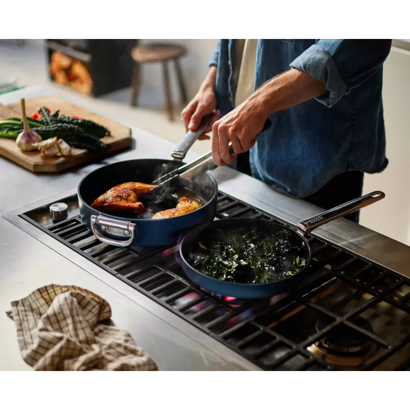 Joseph Joseph Space Fold Handle Ceramic Non-Stick τηγάνι 30 cm Blue