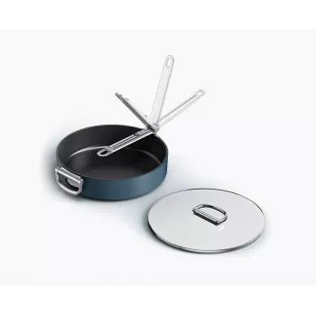 Joseph Joseph Space Fold Handle Κεραμικό Αντικολλητικό Τηγάνι Σοτέ 28cm Blue με Καπάκι