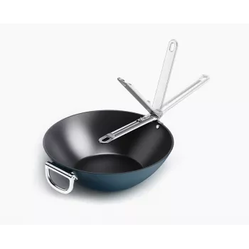 Joseph Joseph Space Folding Handle Ceramic Non-Stick γουόκ 32 cm Blue