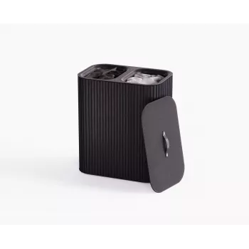 Joseph Joseph Tota Twin Luxe 90L οργανωτής πλυντηρίου μαύρο