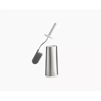 Joseph Joseph Flex 70517 Βούρτσα τουαλέτας από ανοξείδωτο χάλυβα με κεφαλή σιλικόνης, ασημί/γκρι