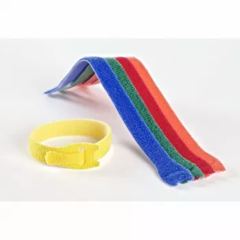 VELCRO VEL-EC60250 Ιμάντες καλωδίων Velcro - Μικτά χρώματα (Μπλε, Πράσινο, Πορτοκαλί, Κόκκινο, Κίτρινο) - 20 cm x 12 mm - Συσκευασία 5 τεμ.
