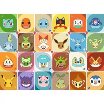 RAVENSBURGER Παιδικό παζλ Pokémon Faces (100 τεμ.)